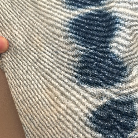 Nixit | Vintage 80s Curvy Acid-Washed Bleach-Dyed Straight-Leg Jeans - Picture 8 of 12